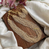 Vriksham Luxuria Multi-Strand 24 Pearl Beaded & Earring & Pearl Beaded Mala-G20105